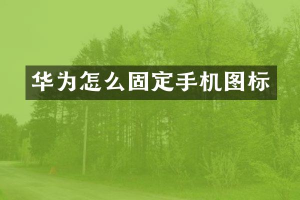 华为怎么固定手机图标