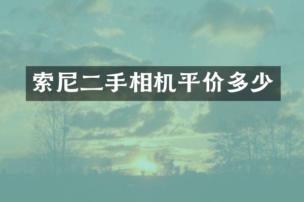 二手相机平价多少