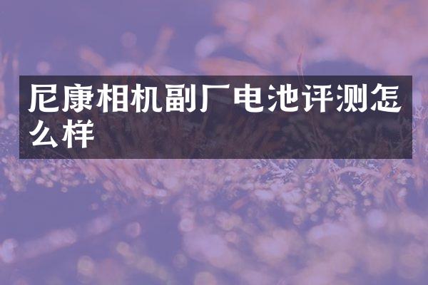 尼康相机副厂电池评测怎么样