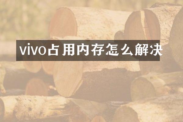 vivo占用内存怎么解决