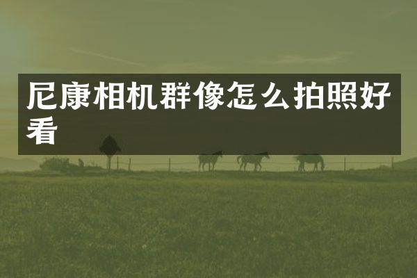 尼康相机群像怎么拍照好看