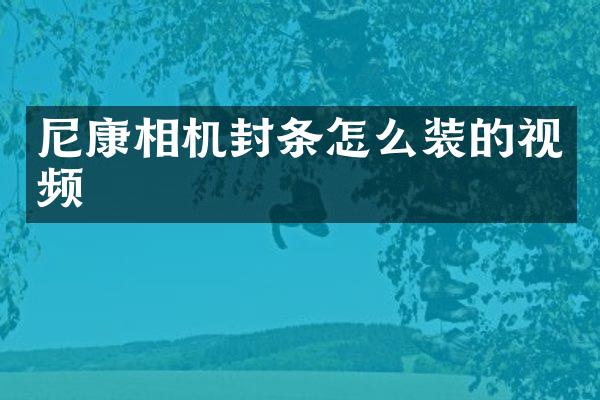 尼康相机封条怎么装的视频
