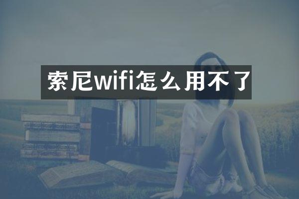 wifi怎么用不了