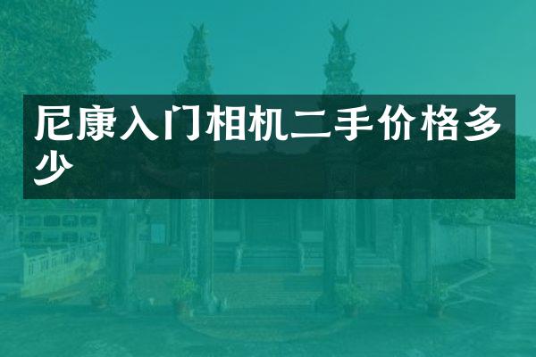 尼康入门相机二手价格多少