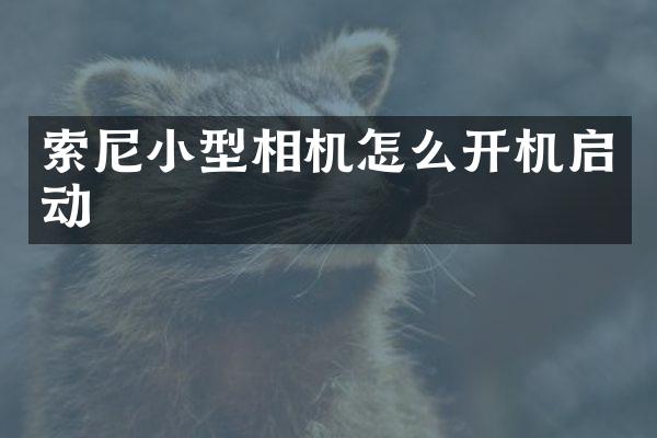 小型相机怎么开机启动