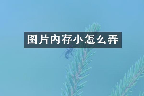 图片内存小怎么弄