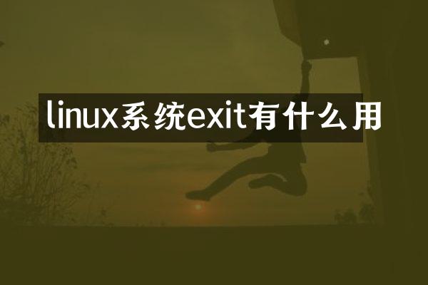 linux系统exit有什么用