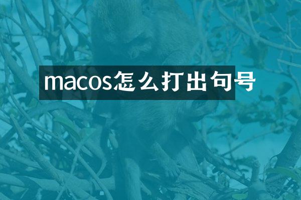 macos怎么打出句号