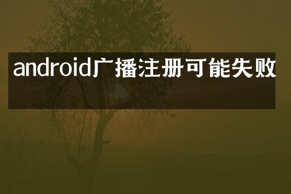 android广播注册可能失败吗
