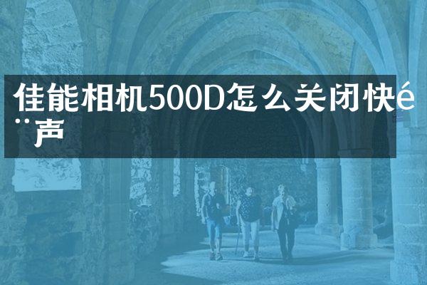 佳能相机500D怎么关闭快门声