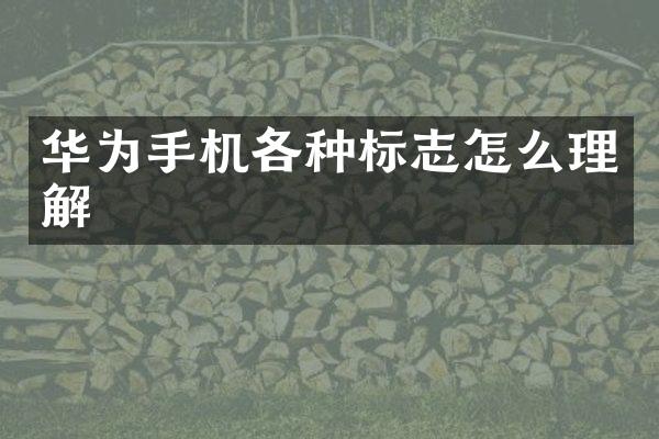 华为手机各种标志怎么理解