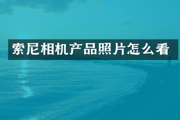 相机产品照片怎么看