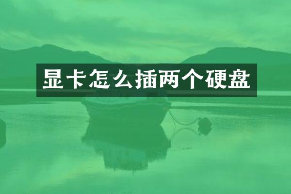 显卡怎么插两个硬盘