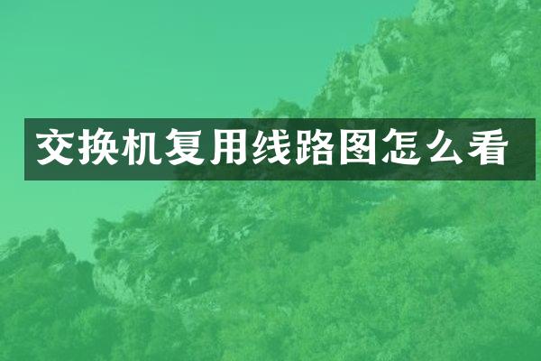 交换机复用线路图怎么看