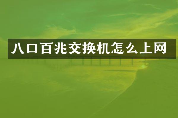 八口百兆交换机怎么上网