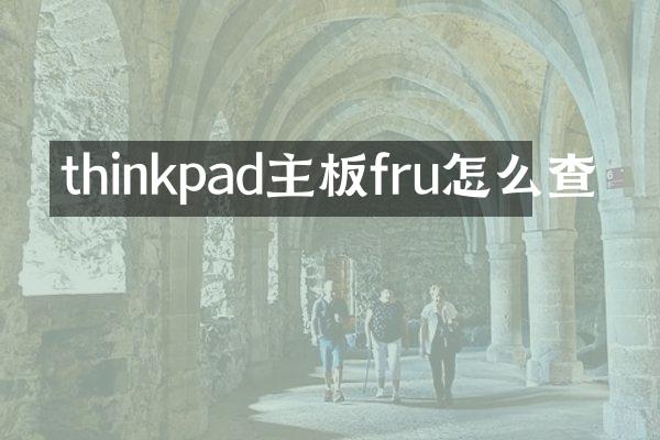 thinkpad主板fru怎么查