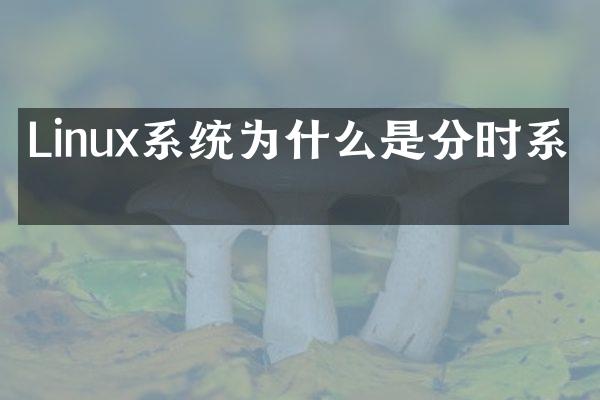 Linux系统为什么是分时系统