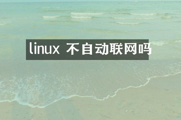 linux 不自动联网吗