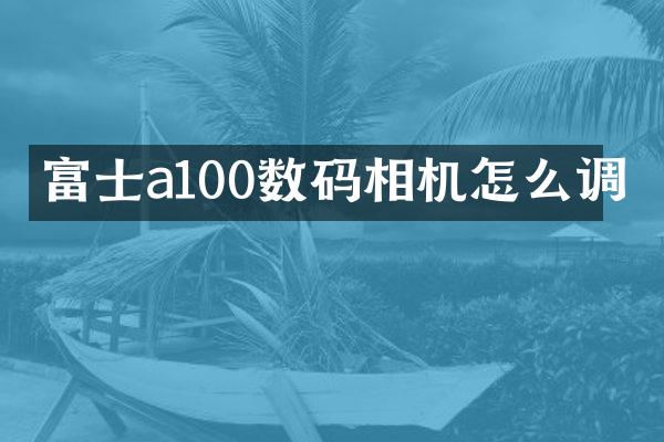 富士a100数码相机怎么调