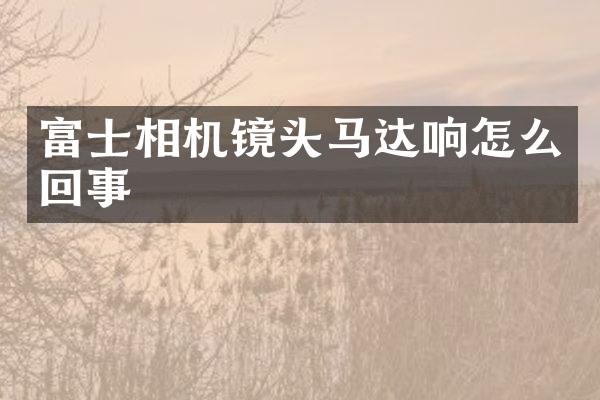 富士相机镜头马达响怎么回事