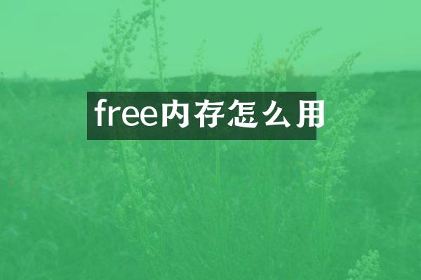 free内存怎么用
