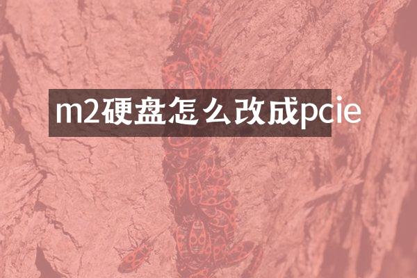 m2硬盘怎么改成pcie