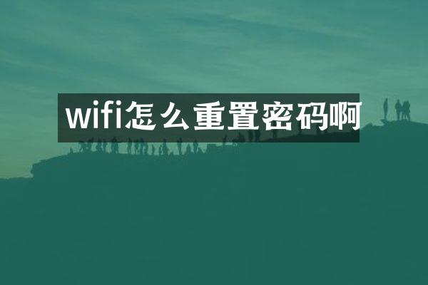 wifi怎么重置密码啊