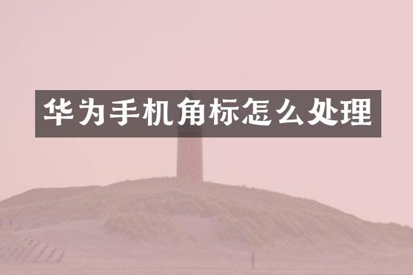 华为手机角标怎么处理