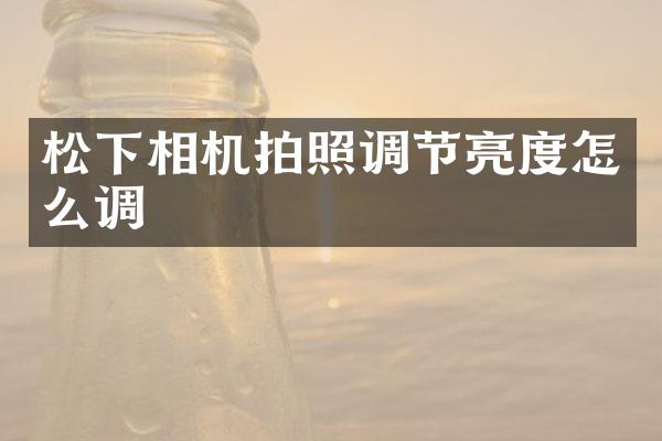 相机拍照调节亮度怎么调