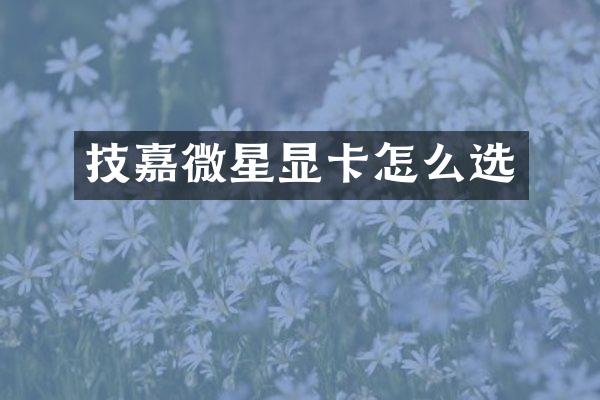 技嘉微星显卡怎么选