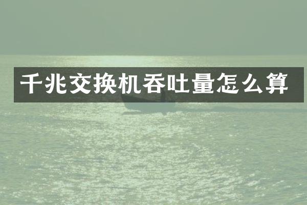 千兆交换机吞吐量怎么算