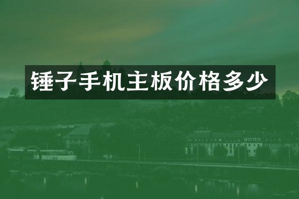 锤子手机主板价格多少