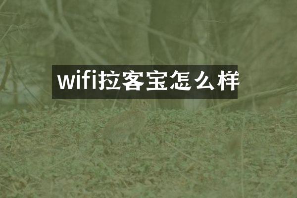wifi拉客宝怎么样
