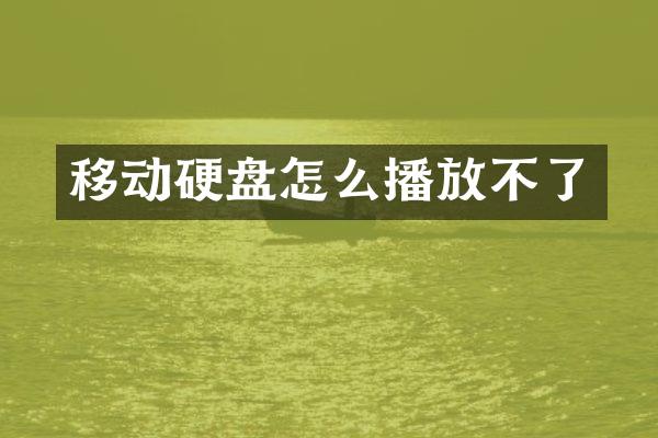 移动硬盘怎么播放不了