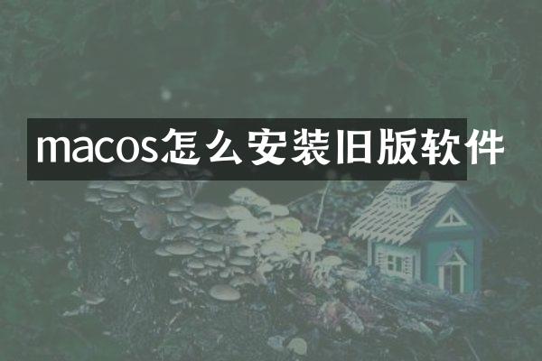 macos怎么安装旧版软件