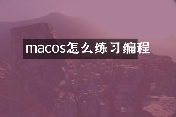 macos怎么练习编程