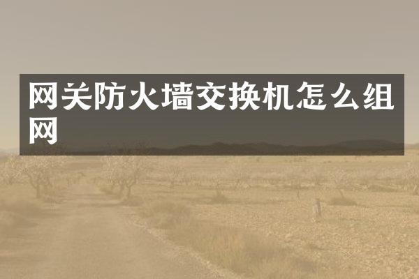 网关防火墙交换机怎么组网