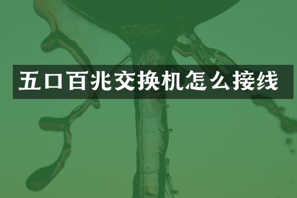 五口百兆交换机怎么接线