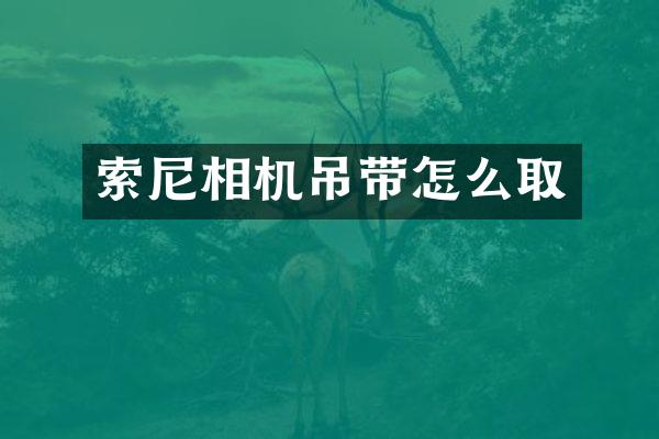 相机吊带怎么取