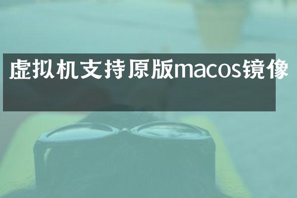 虚拟机支持原版macos镜像吗