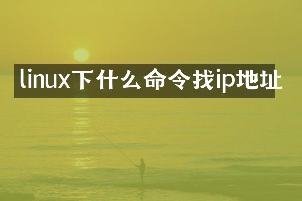 linux下什么命令找ip地址