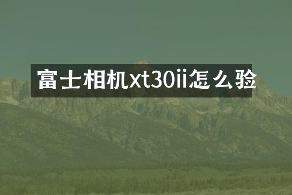 富士相机xt30ii怎么验