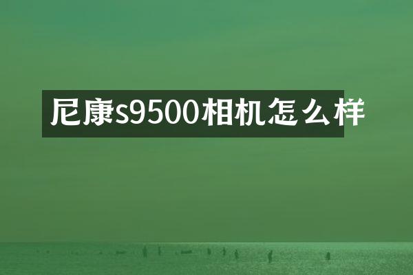 尼康s9500相机怎么样
