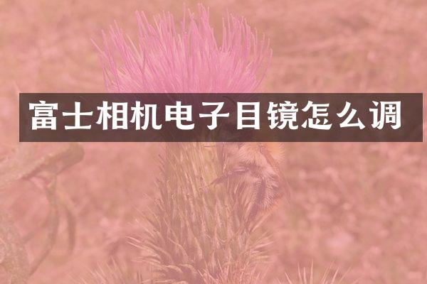 富士相机电子目镜怎么调