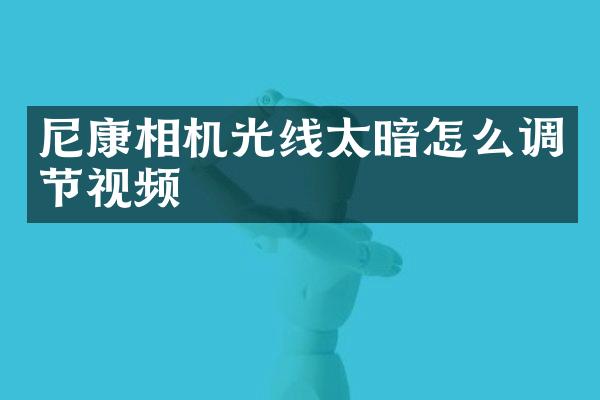 尼康相机光线太暗怎么调节视频