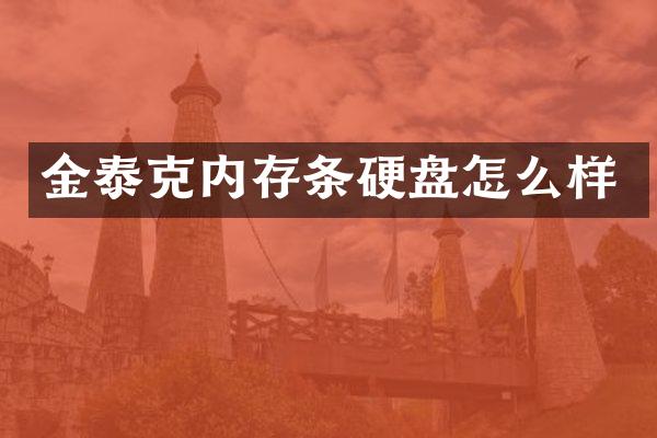 金泰克内存条硬盘怎么样