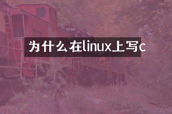 为什么在linux上写c