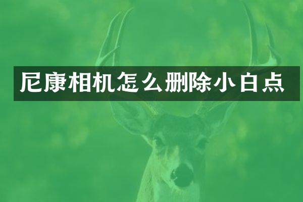 尼康相机怎么删除小白点