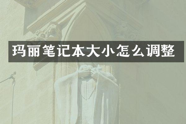 玛丽笔记本大小怎么调整