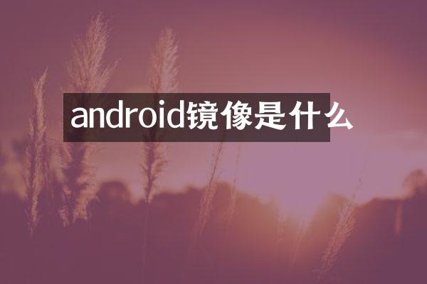 android镜像是什么